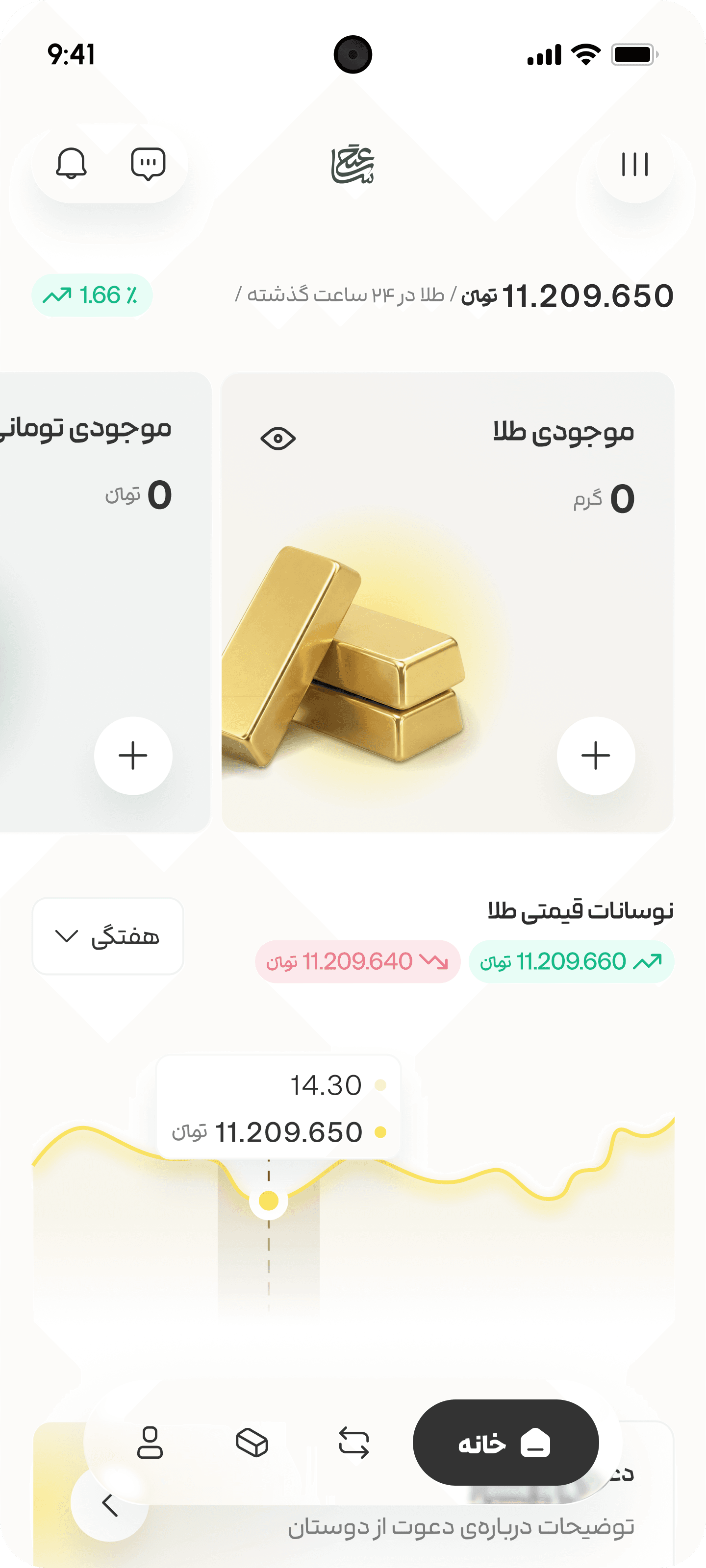 نمای اپلیکیشن ساعتچی
